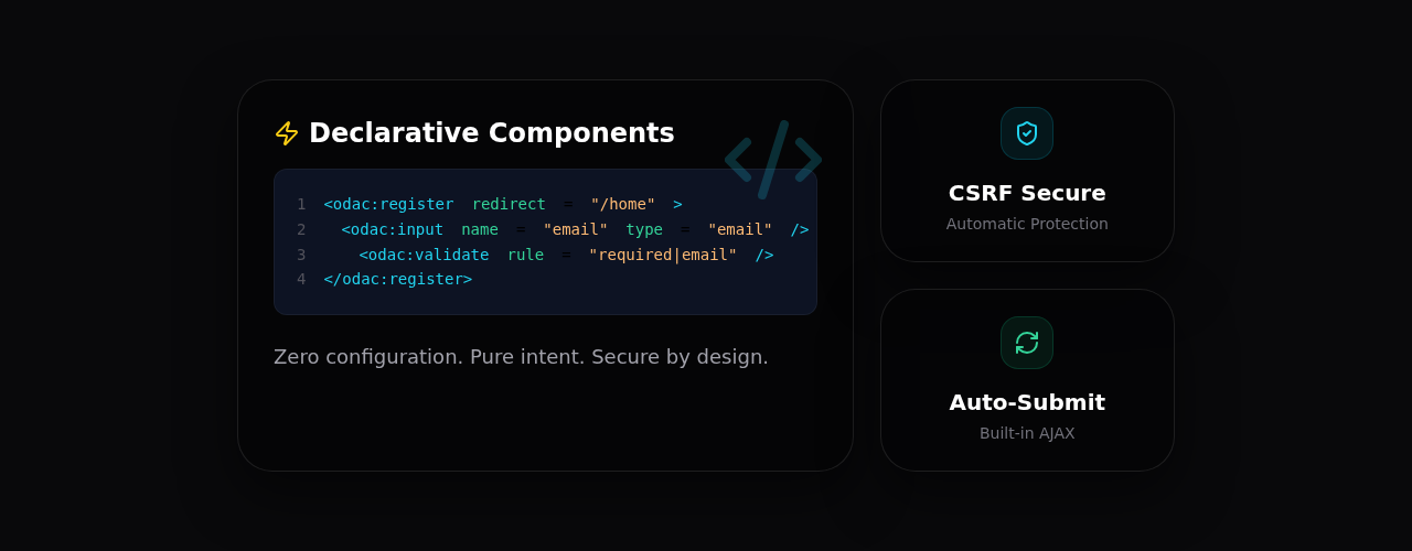 ODAC.JS Declarative Form Components